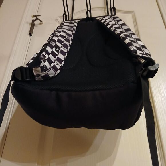 Hurley One & Only backpack Black White Checkerboard Neon Yellow Graphic - Picture 6 of 7